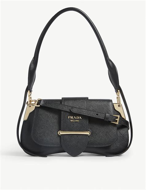 prada sidney saddle bag|prada leather shoulder bag price.